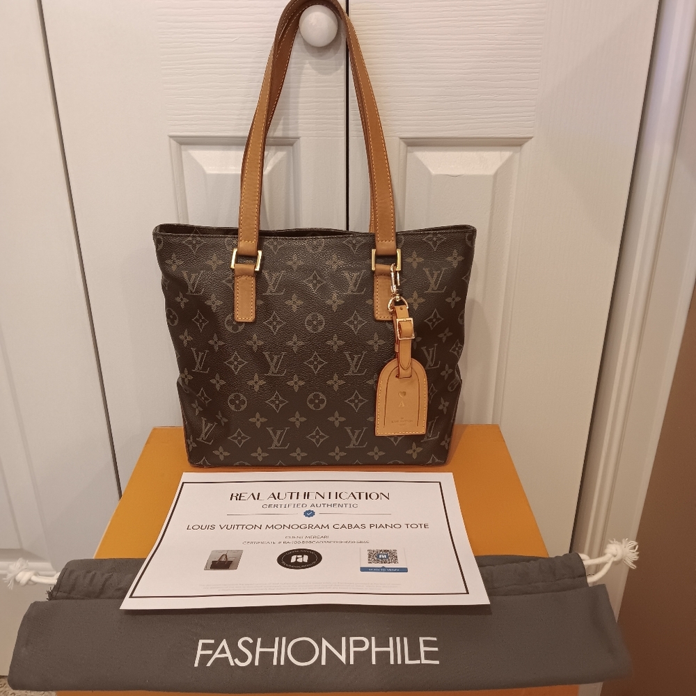 Traded ❤️ Louis Vuitton Monogram Cabas Piano Tote w/ COA and Dust bag - Picture 1 of 16